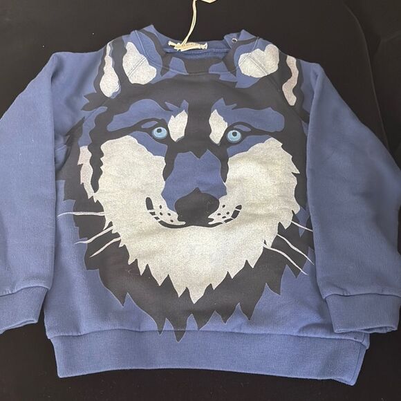 BNWT Gucci kids Navy and Gray Wolf Sweatshirt size 3 - Picture 1 of 5